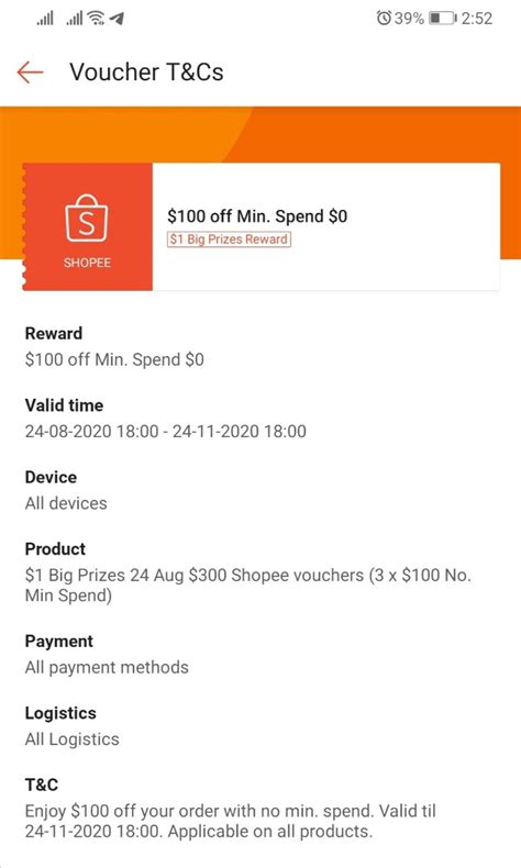 Shopee Cash Voucher No Min Spend On Any Item Tickets Vouchers