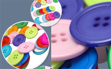 Amazon Chenkou Craft Mix Color Plastic Resin Circle Big Button