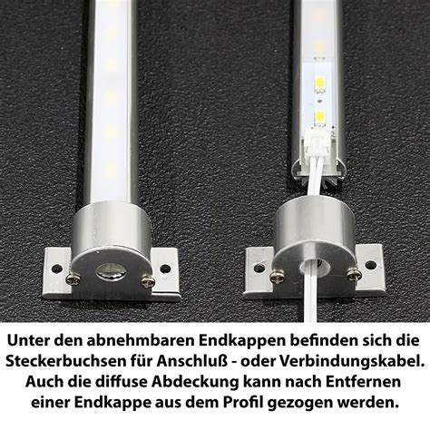 V Aluminium Led Leiste Warmwei Diffuse Abdeckung Leds