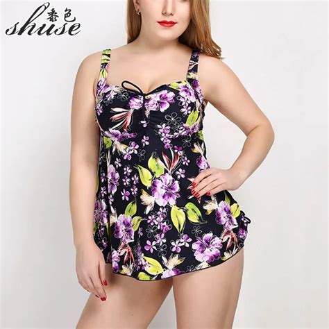 Buy Plus Size Bodysuits One Piece Swimsuit Large Size Floral Print Backless