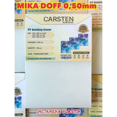 Jual Cover Jilid Cover Mika Doff Atau Emboss 0 50mm Isi 100 Lembar