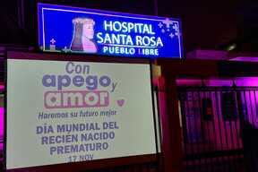 Minsa Hospitales E Institutos Iluminan Su Frontis De Color P Rpura