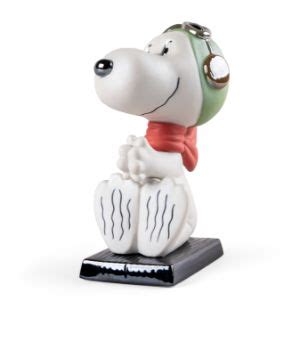 Lladró no colour Porcelain Snoopy Flying Ace Figurine Harrods UK