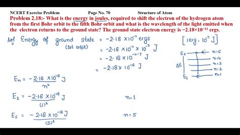 What Is The Energy In Joules Required To Shift The Electron Of The