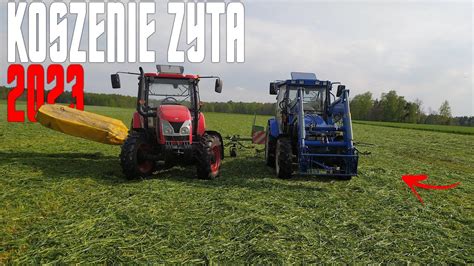 Koszenie Yta Na Dwa Ci Gniki Przetrz Sanie New Holland