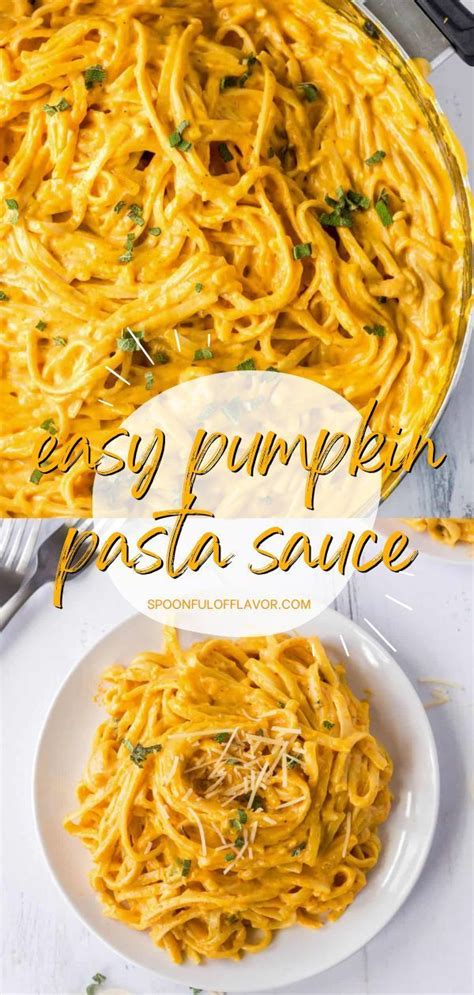 Want The Best Pumpkin Recipe Serve This Easy Pumpkin Pasta Sauce Over