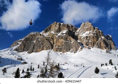 Cable Car Lagazuoi Mountain Seen Passo Stock Photo 439615447 | Shutterstock