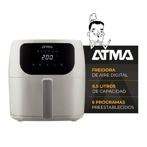 Freidora De Aire Atma Digital Blanca Fr Arbpwp Lts