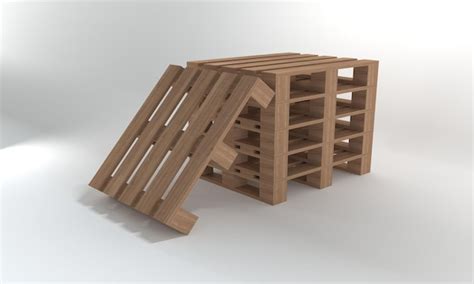 Premium Photo | Shipping wood pallet perspective view isolated on white ...