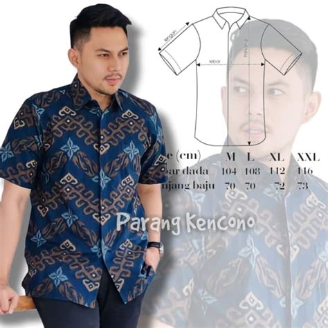 Katun Men S Batik Short Sleeve Latest Songket Navy Office Uniform