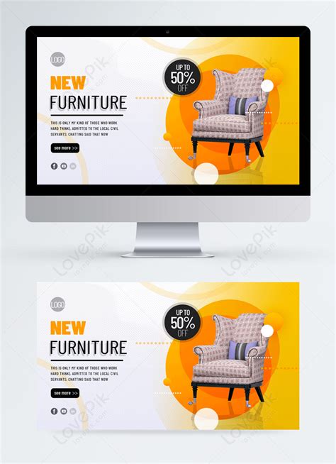 Modern And Fashionable Furniture Promotion Banner Template Image