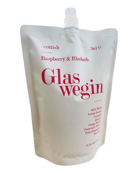 Glaswegin Raspberry And Rhubarb Gin Refill Pouch 70cl