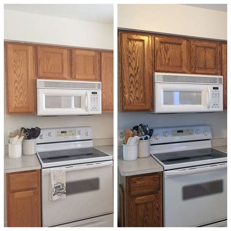 Updating Oak Cabinets Kitchen Before And After