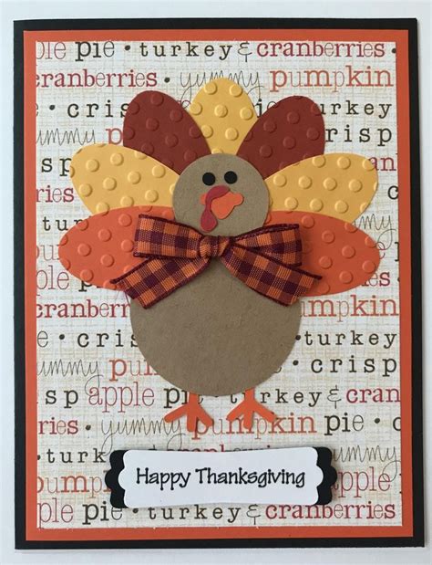 Handmade Turkey Thanksgiving Card A2 Gobble Happy Thanksgiving