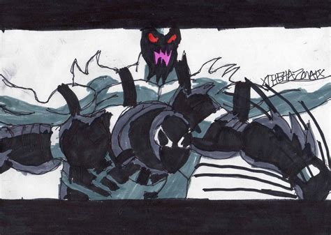 Anti Venom Fighting Venom By Chahlesxavier On Deviantart