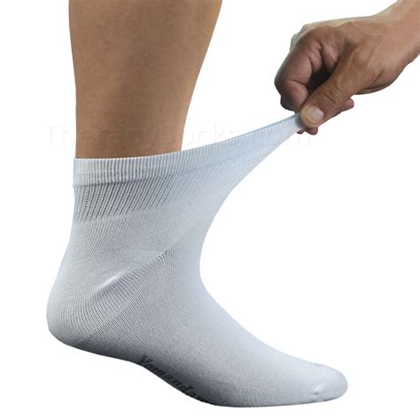 6 Pair Bamboo Non Binding Diabetic Quarter Ankle Socks For Men