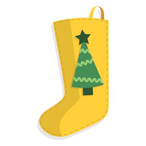 Yellow Christmas Stocking Christmas Tree Icon 30 Png And Svg Design For T Shirts