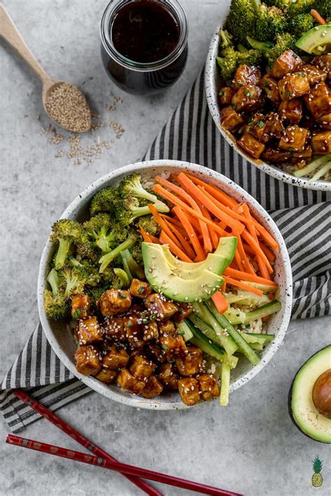 Restaurant Style Teriyaki Tofu Bowls {easy Vegan} Recipe Teriyaki Tofu Vegan Dinner