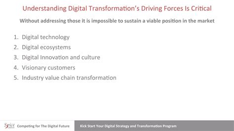 5 Market Drivers Digital Transformation Must Address Ppt