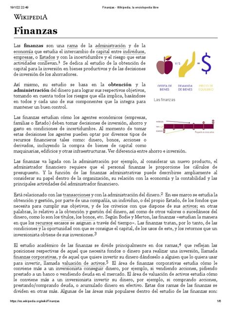 finanzas wikipedia la enciclopedia libre  economias dinero