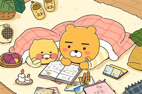 Cute Kakao Line Friends Illustration