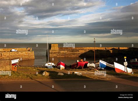 Craster Harbour. Northumberland Stock Photo - Alamy