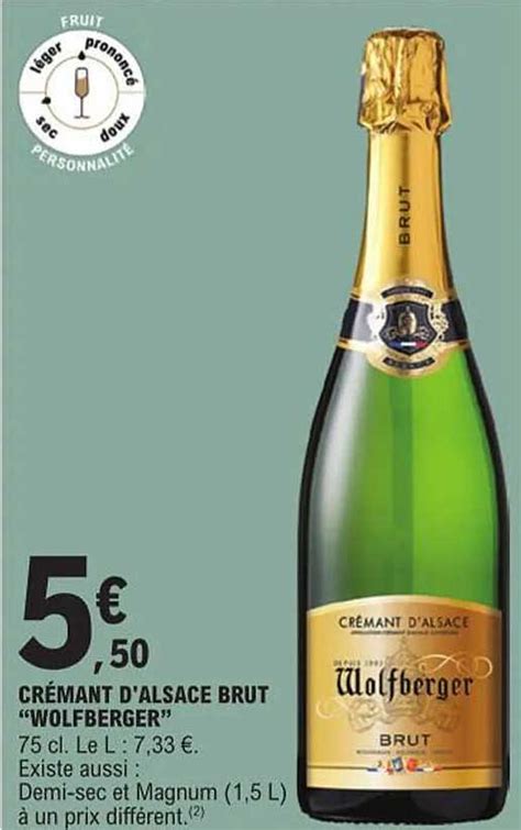 Promo Cr Mant D Alsace Brut Wolfberger Chez E Leclerc Icatalogue Fr