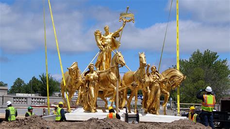 The Quadriga Golden Horses Statue Removed From Capitol R Flickr