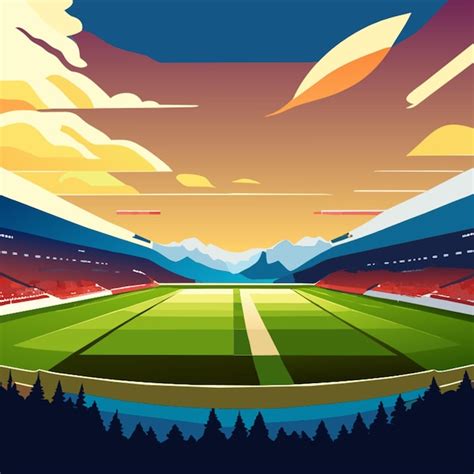 Soccer Field Vector Illustration Premium AI Generated Vector