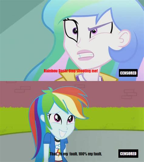 Rainbow Dash Hit Principal Celestia By Kleiner Jay On Deviantart