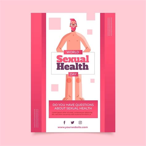 Free Vector Flat World Sexual Health Day Vertical Flyer Template