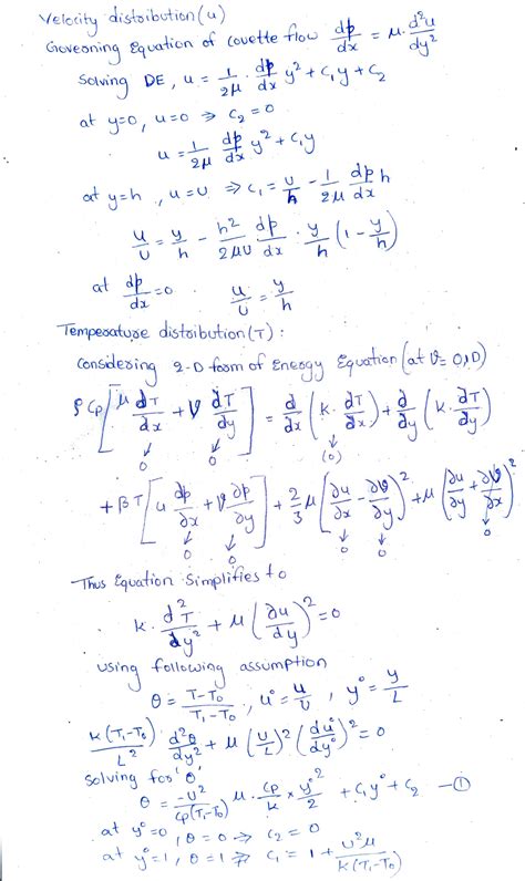 Solved 7 Consider Laminar Flow Between Two Infinite Parallel Plates