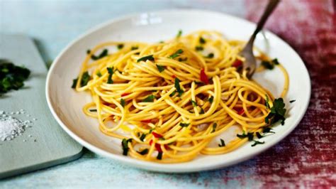 Spaghetti With Olive Oil Chili And Garlic