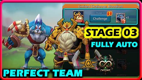 Lords Mobile Limited Challenge Bloodlust Stage Fully Auto Grim Wolf