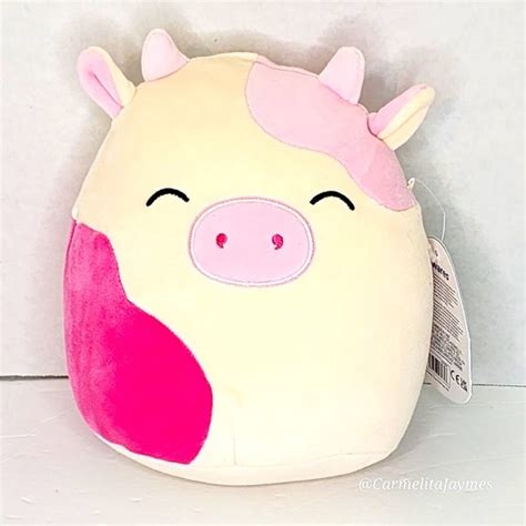 Squishmallows Toys Caedyn Pink And White Cow Original Squishmallow By Kellytoy Nwt Poshmark