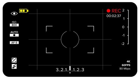 Camera Viewfinder Vector Modern Camera Focusing Screen With Settings