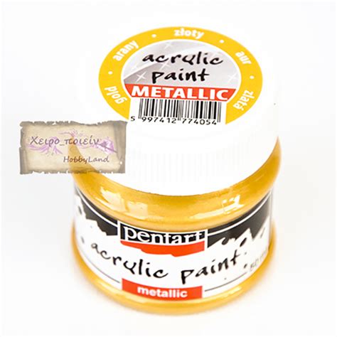 Acrylic paint metallic Pentart Gold 50ml Χειροποιείν HobbyLand