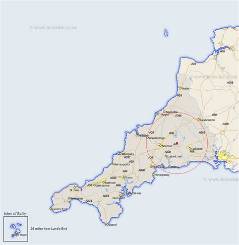 St. Neot Map - Street and Road Maps of Cornwall England UK