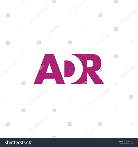 ADR Logo Vector Graphic Branding Letter Element Royalty Free Stock