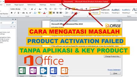 Cara Menghilangkan Product Activation Failed Pada Microsoft Word