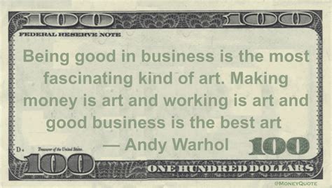 Andy Warhol on The Art of Business | Money Quotes Daily