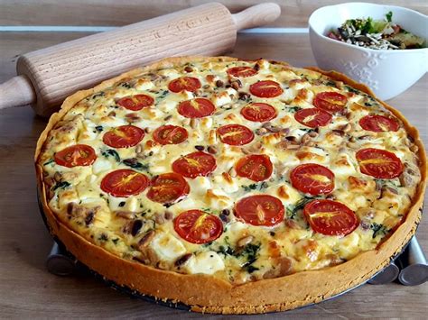 Quiche Mit Spinat Feta Tomaten Und Pinienkernen Von Shelly We Chefkoch