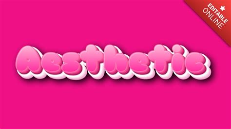 Aesthetic Pink 3d Text Effect Generator