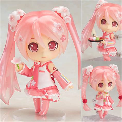 New Cute Nendoroid Toy Bloomed Anime Hatsune Miku Sakura Miku 10cm PVC