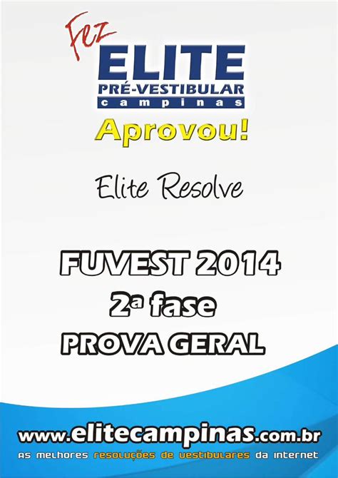 Pdf O Elite Resolve Fuvest Segunda Entre As