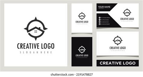 Compass House Logo Concept Design Template Stock Vector Royalty Free 2191478827 Shutterstock