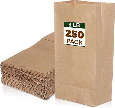 Pizety Brown Kraft Paper Bags 5 Lb 500 Brown Paper Lunch