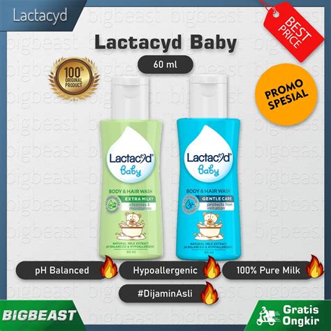 Jual Lactacyd Baby Body Hair Wash Gentle Care Extra Milk 60ml 60 Ml