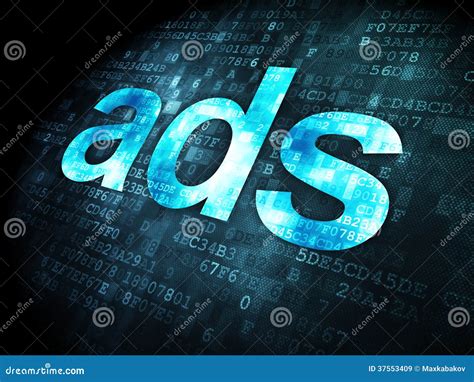 Marketing Concept: Ads on Digital Background Stock Illustration - Illustration of media, brand ...