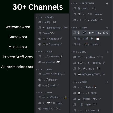 Plantilla De Servidor Discord De Juegos Y Streamers Con Est Tica Negra